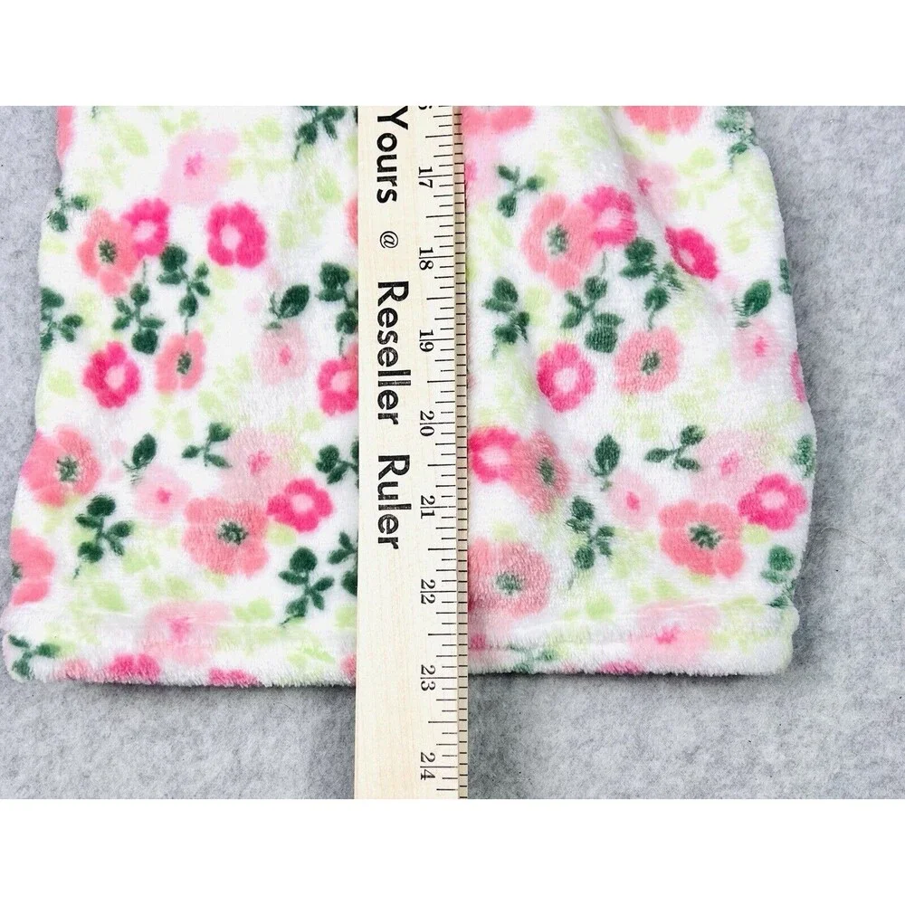 Modern Baby Bathrobe Infant 0-9 Months Pink Floral Plush Hooded Robe NWT